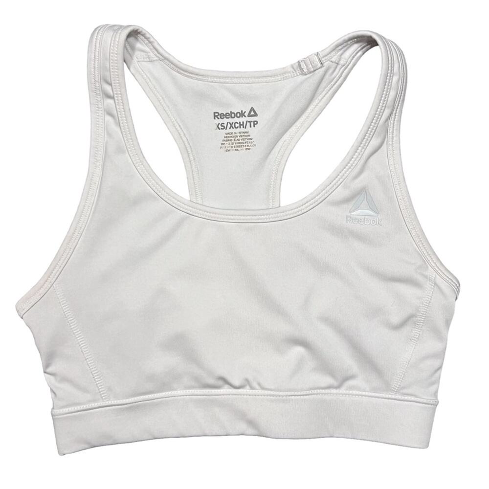 Reebok Blue-Gray Medium-Support 1-Piece Pad Sports Bra Womens XS X-Small